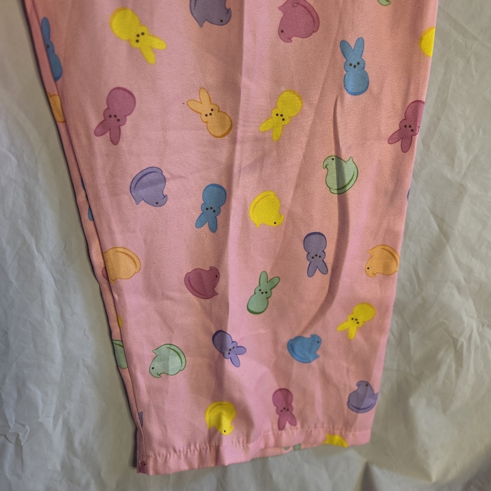 Cozy Peeps Pink and Yellow Pajama Bottoms with Elastic Waistband - Picture 5 of 9